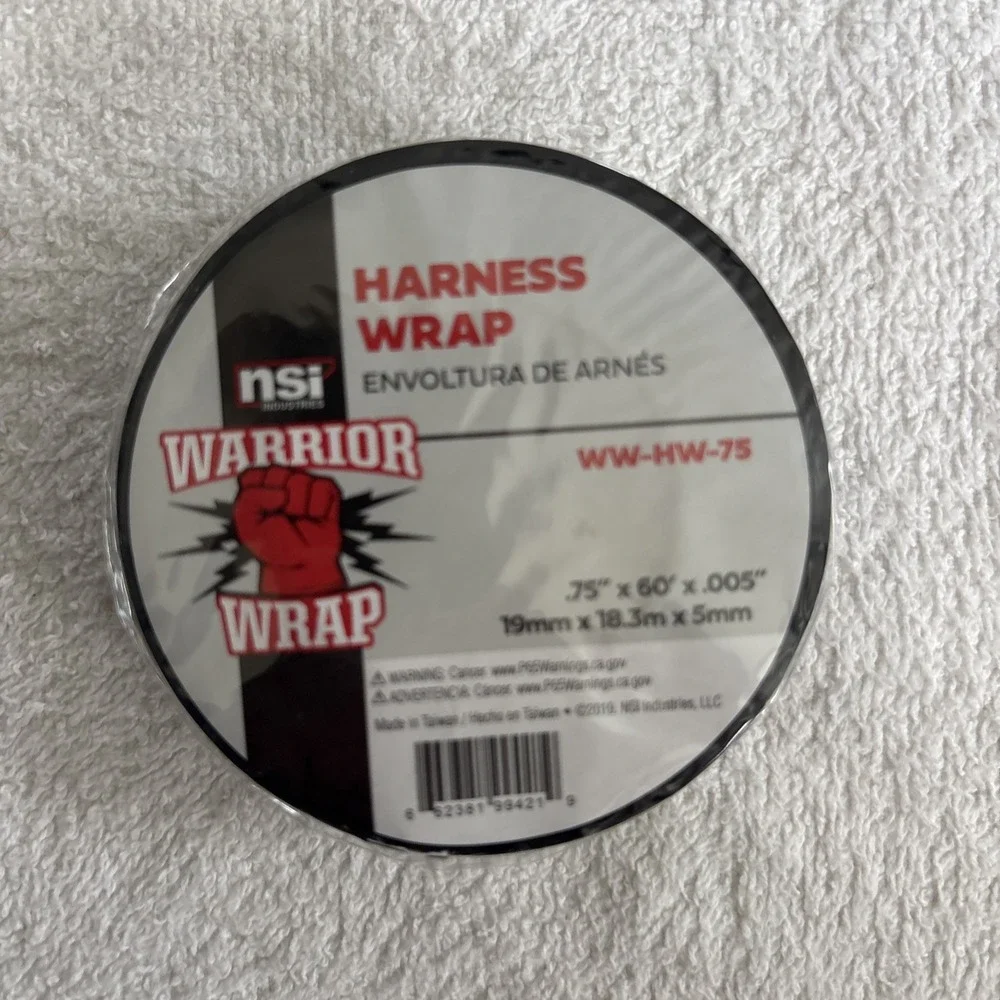 Lot of 5 Warrior Wrap Black Elect. Tape WW-HW-75 .75